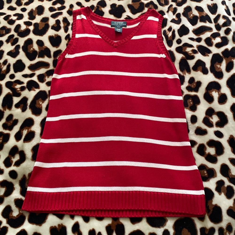 Lauren Ralph Lauren Striped Sleeveless Vest Top